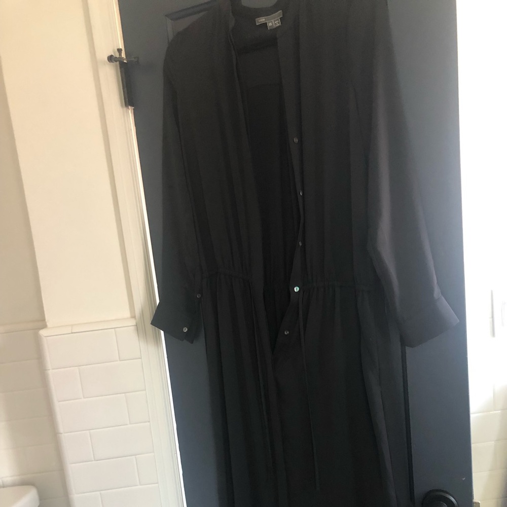 Vince Black Long Sleeve Maxi dress